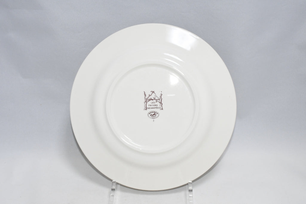 Hermes Les Maisons Enchantees Dessert Plate 22 cm tree porcelain dinner 8.75"