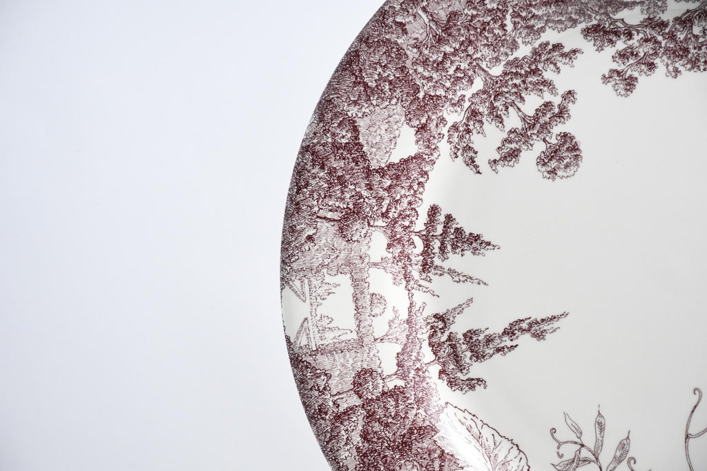 Hermes Les Maisons Enchantees Dinner Plate 27 cm tree porcelain 10.75" A31