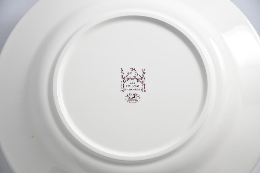 Hermes Les Maisons Enchantees Dinner Plate 27 cm tree porcelain 10.75" A31