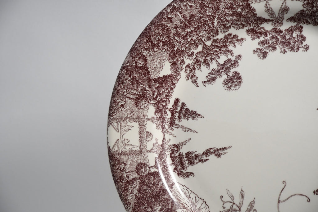 Hermes Les Maisons Enchantees Dinner Plate 27 cm tree porcelain 10.75"