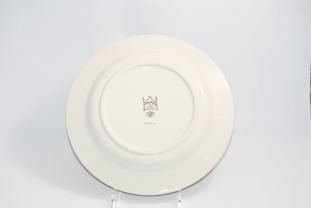 Hermes Les Maisons Enchantees Dinner Plate 27 cm tree porcelain 10.75"
