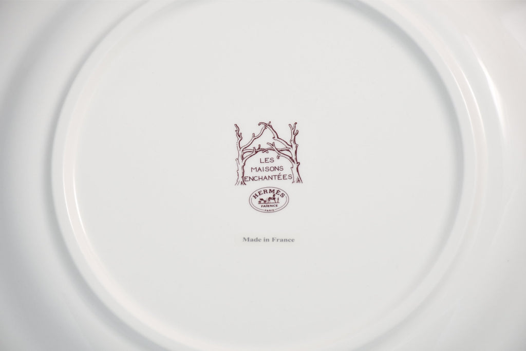 Hermes Les Maisons Enchantees Dinner Plate 27 cm tree porcelain 10.75"