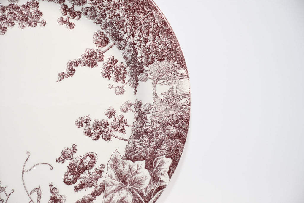 Hermes Les Maisons Enchantees Dinner Plate 27 cm tree porcelain 10.75"