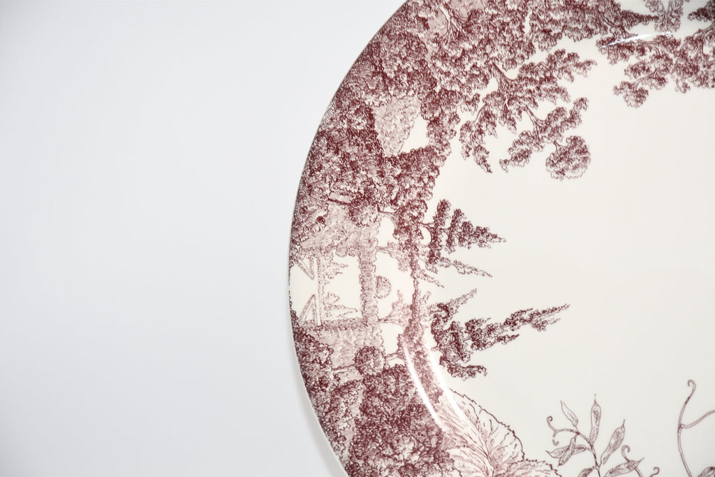 Hermes Les Maisons Enchantees Dinner Plate 27 cm tree porcelain 10.75"