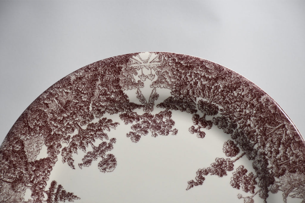 Hermes Les Maisons Enchantees Dinner Plate 27 cm tree porcelain 10.75"