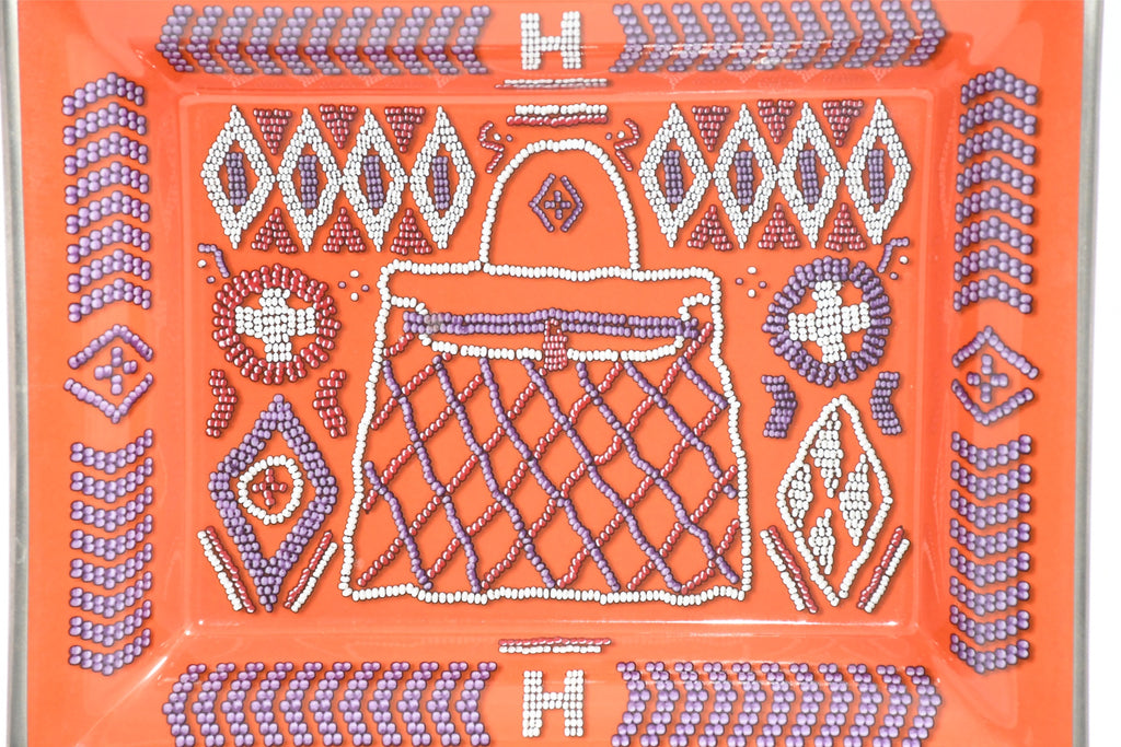 Hermes Magic Kelly Change tray porcelain Ashtray orange bag plate Vide Poch