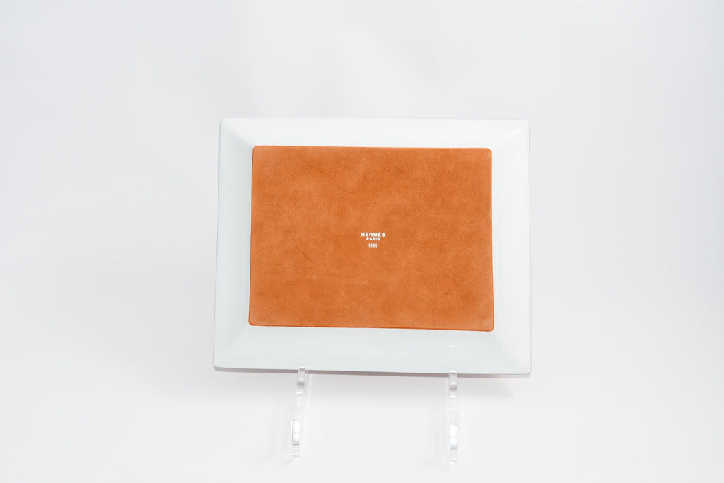 Hermes Magic Kelly Change tray porcelain Ashtray orange bag plate Vide Poch