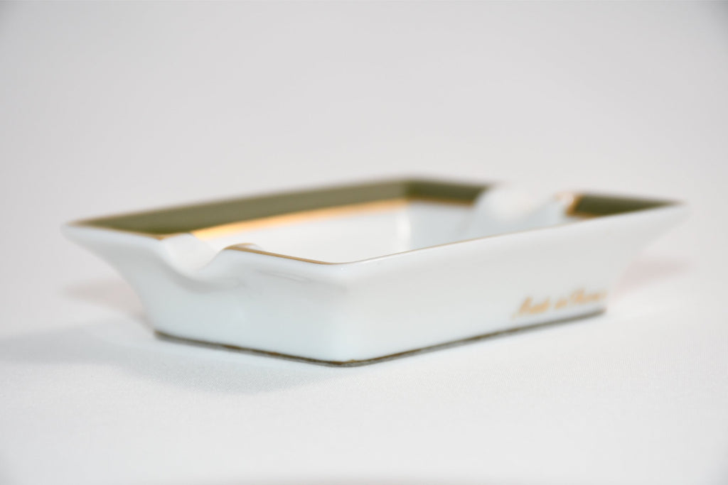 Hermes Mini Ashtray Cheetah change tray green animal plate porcelain