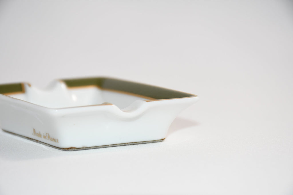 Hermes Mini Ashtray Cheetah change tray green animal plate porcelain