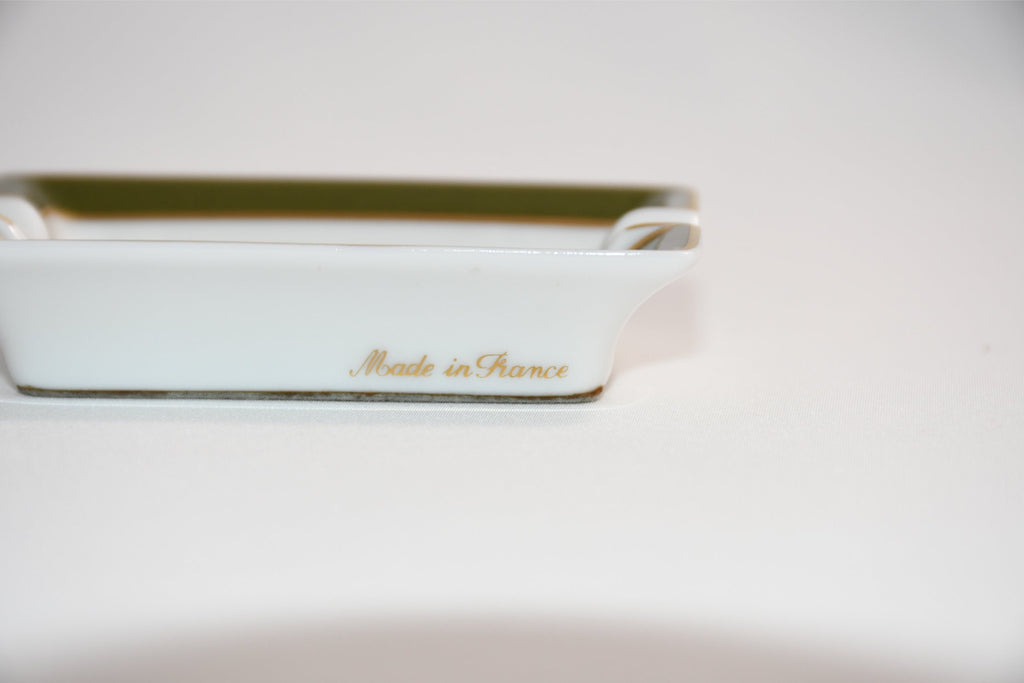 Hermes Mini Ashtray Cheetah change tray green animal plate porcelain