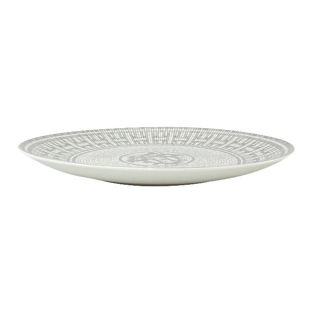 Hermes Mosaique au 24 Dessert Plate 22.5 cm Platinum silver Set of 2 porcelain