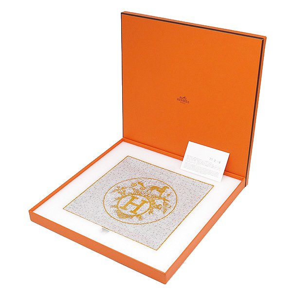 Hermes Mosaique au 24 Square Plate 23 x 23 cm Gold porcelain tableware No. 5