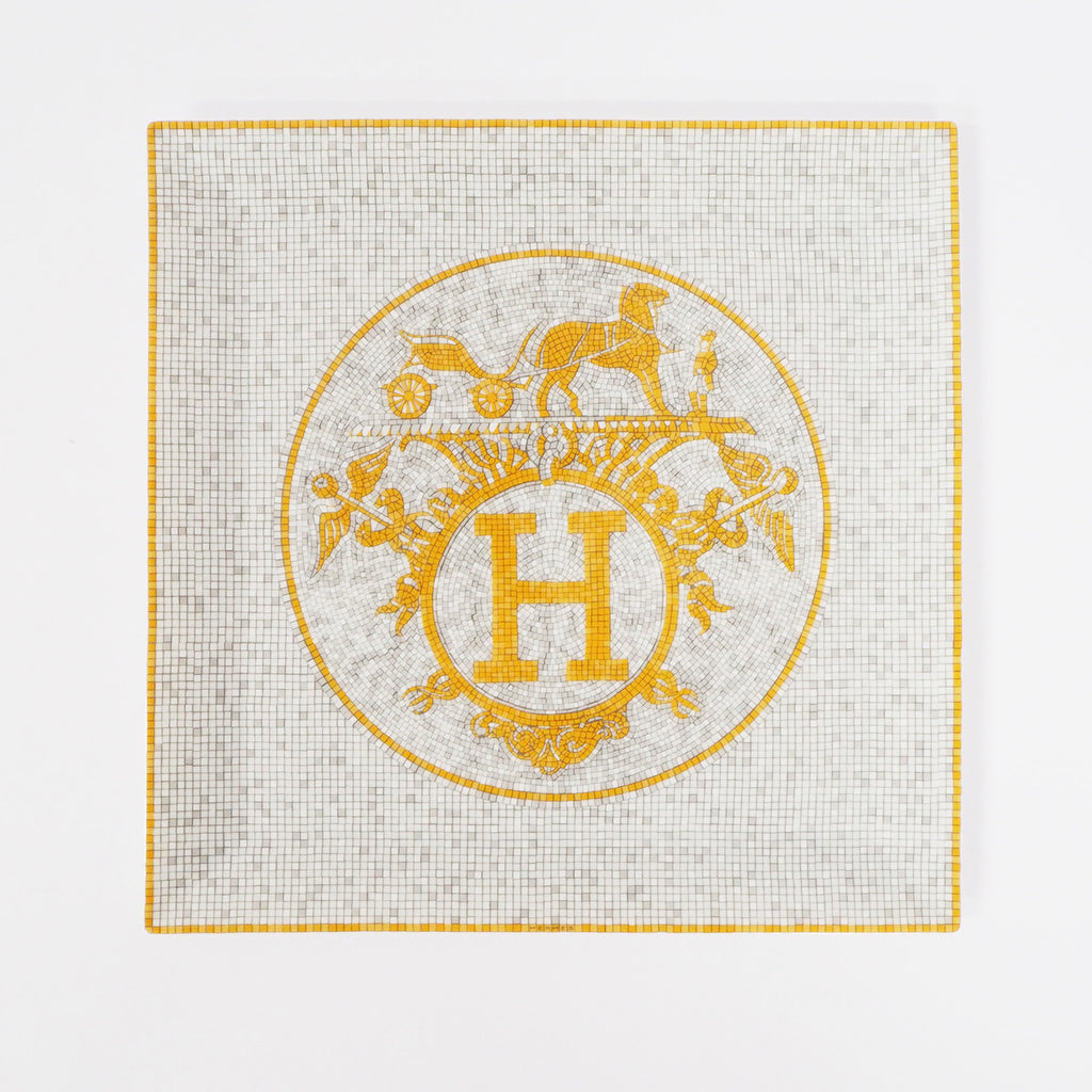 Hermes Mosaique au 24 Square Plate 23 x 23 cm Gold porcelain tableware No. 5