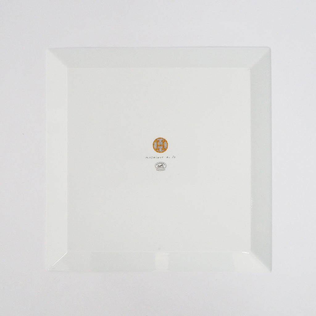 Hermes Mosaique au 24 Square Plate 23 x 23 cm Gold porcelain tableware No. 5