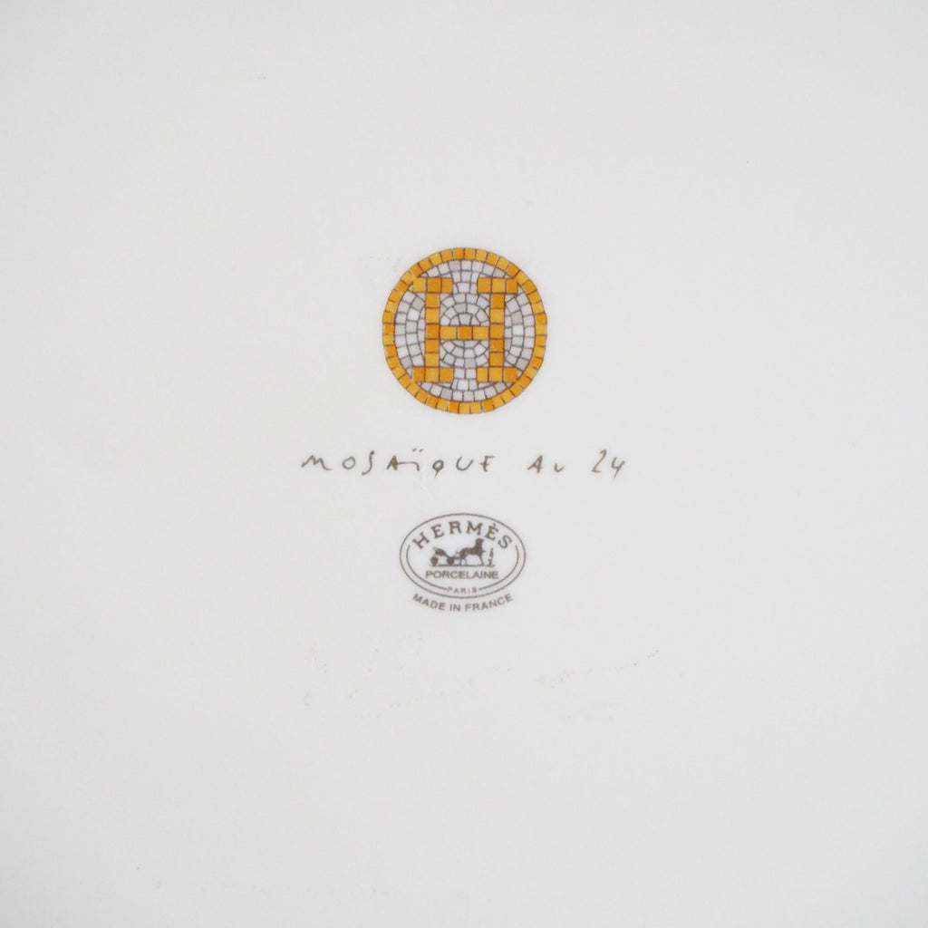 Hermes Mosaique au 24 Square Plate 23 x 23 cm Gold porcelain tableware No. 5