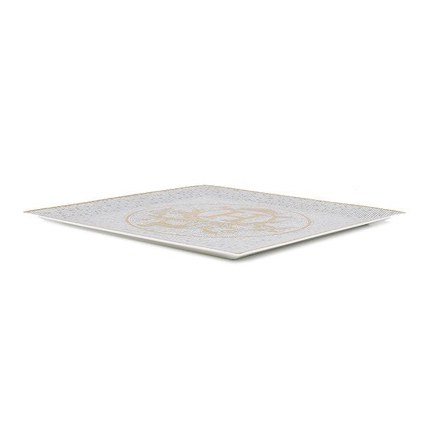 Hermes Mosaique au 24 Square Plate 23 x 23 cm Gold porcelain tableware No. 5
