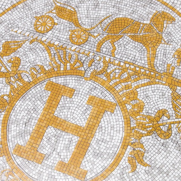 Hermes Mosaique au 24 Square Plate 23 x 23 cm Gold porcelain tableware No. 5