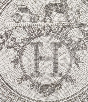 Hermes Mosaique au 24 Tart Plate 32 cm Platinum silver porcelain dinner