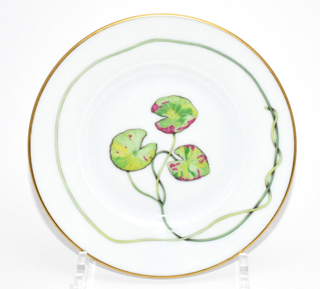 Hermes Nile Bread Plate 16 cm porcelain green Nil lotus