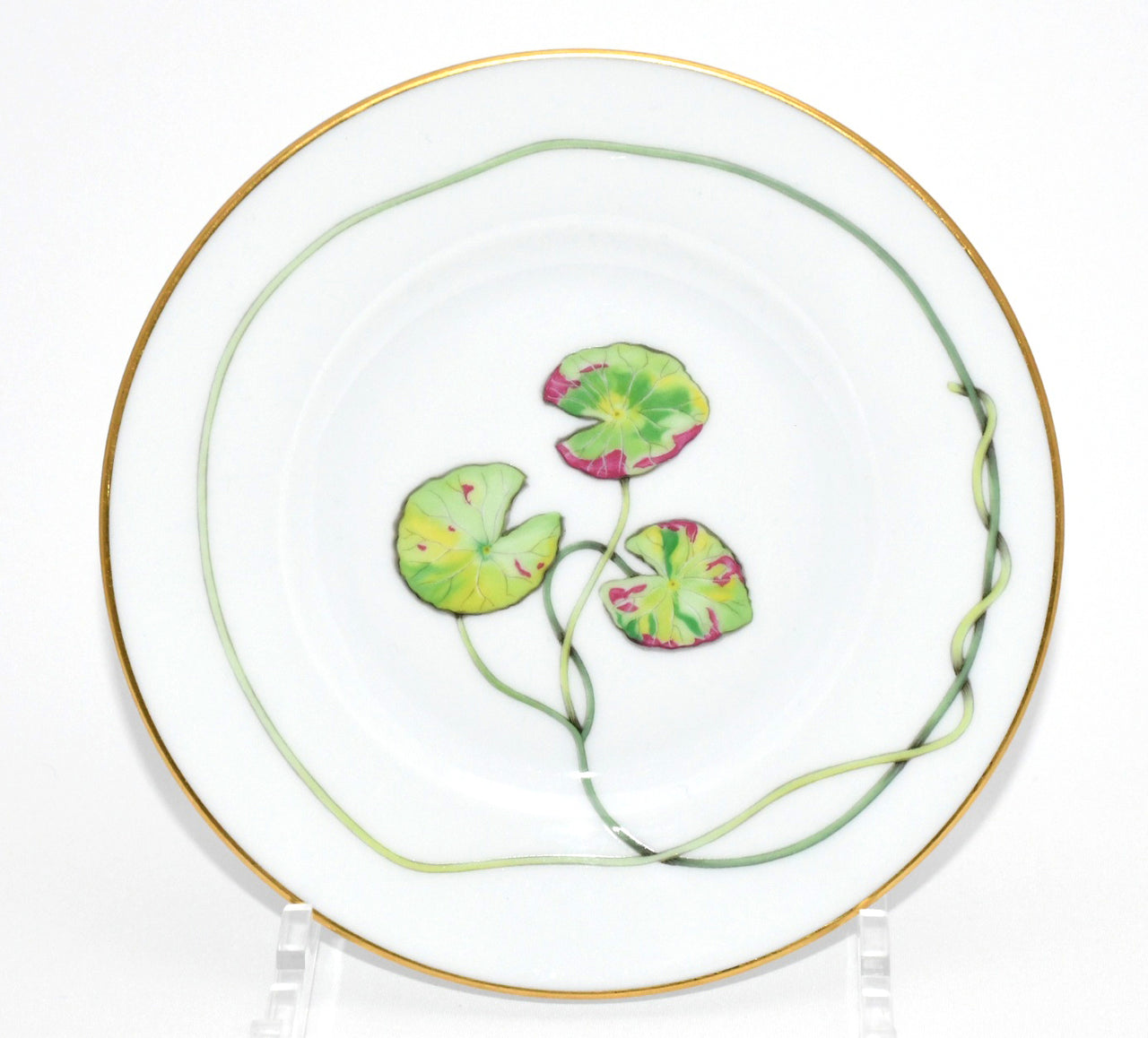 Hermes Nile Bread Plate 16 cm porcelain green Nil lotus