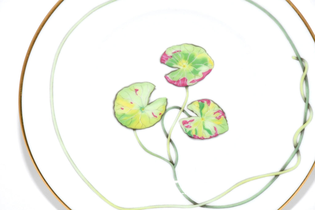 Hermes Nile Bread Plate 16 cm porcelain green Nil lotus