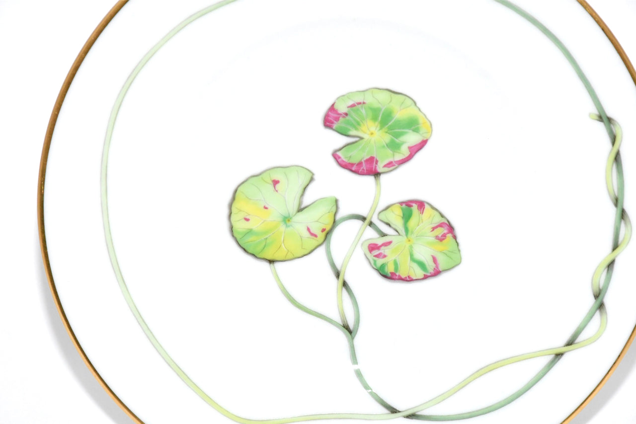 Hermes Nile Bread Plate 16 cm porcelain green Nil lotus