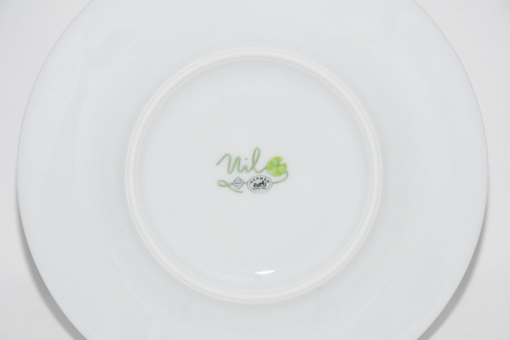 Hermes Nile Bread Plate 16 cm porcelain green Nil lotus