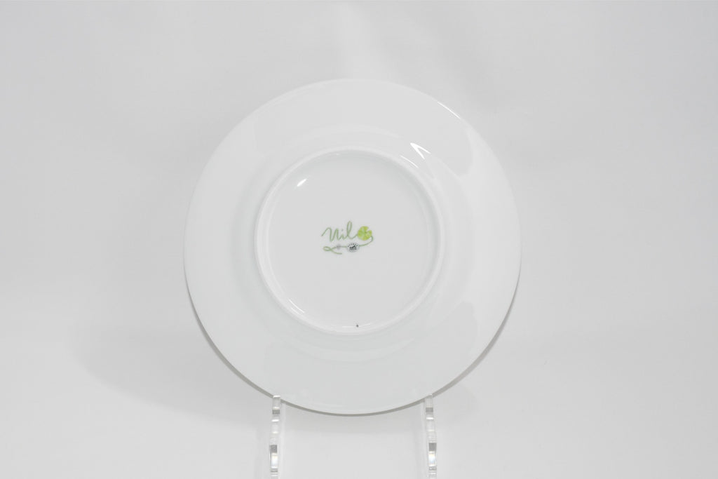 Hermes Nile Dessert Plate 22.5 cm porcelain green Nil lotus 8.75" YA100