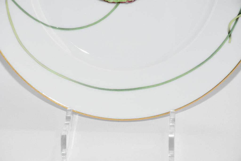 Hermes Nile Dinner Plate 27 cm porcelain Nil lotus green 10.75" Y190