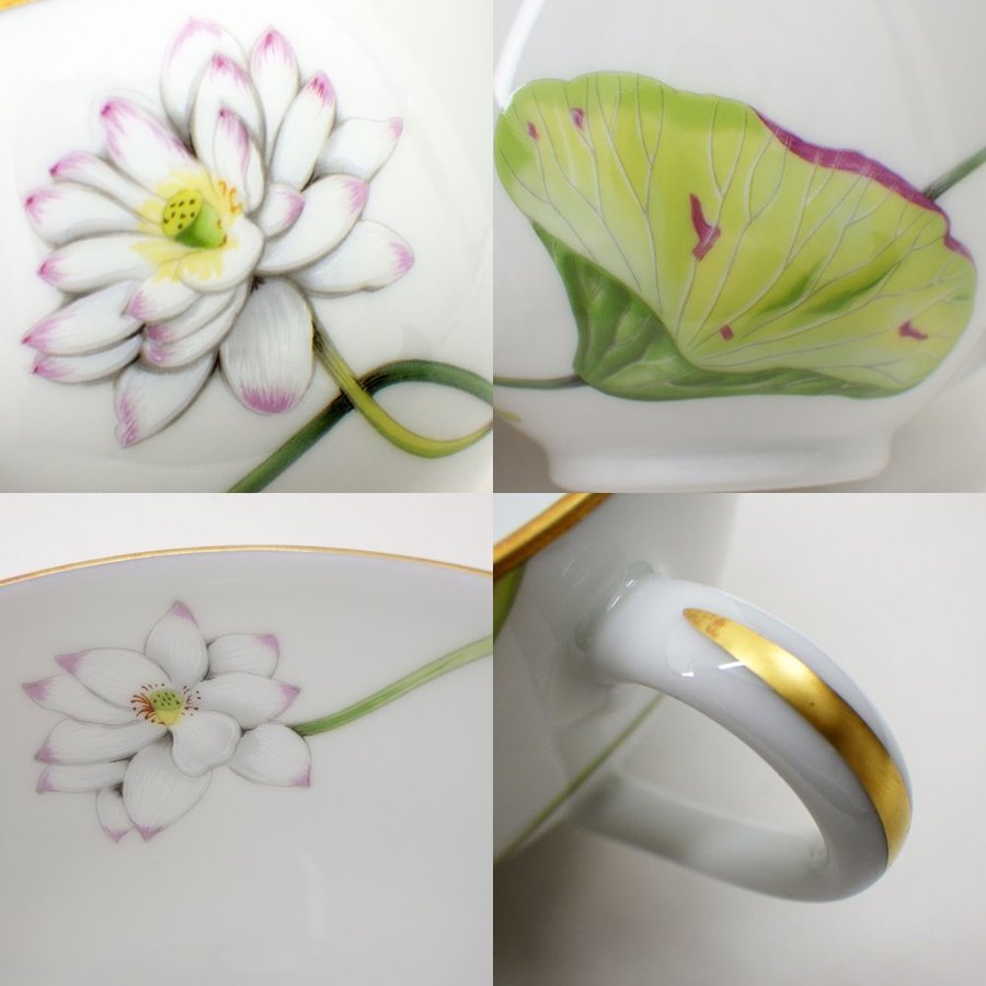 Hermes Nile Tea Cup and Saucer porcelain dinnerware coffee Nil lotus