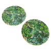 Hermes Passifolia Serving Plate 32 cm Set of 2 porcelain dinner green leaf