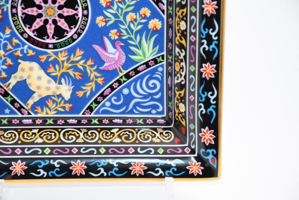 Hermes Peuple du Vent Change tray porcelain Ashtray Mandala Menagerie plate Vide Poche