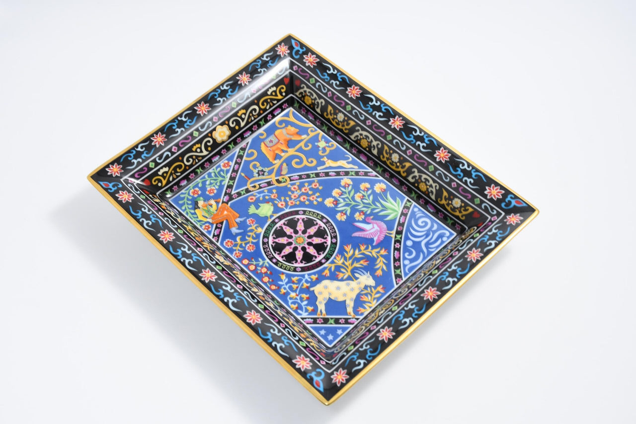 Hermes Peuple du Vent Change tray porcelain Ashtray Mandala Menagerie plate Vide Poche
