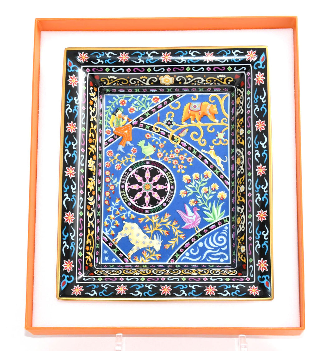 Hermes Peuple du Vent Change tray porcelain Ashtray Mandala Menagerie plate Vide Poche