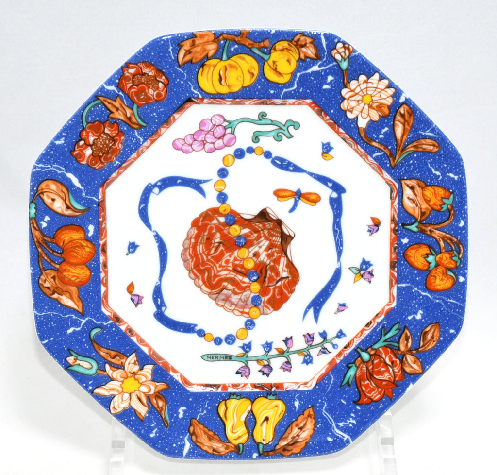 Hermes Pierres d'Orient et d'Occident Cake Plate 16 cm porcelain shellfish 6.3"