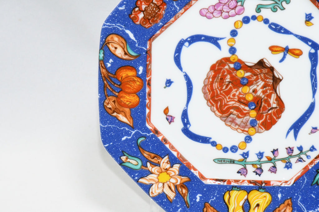 Hermes Pierres d'Orient et d'Occident Cake Plate 16 cm porcelain shellfish 6.3"