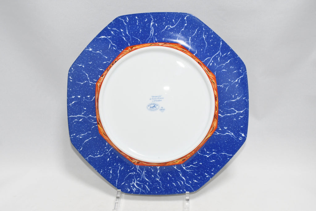 Hermes Pierres d'Orient et d'Occident Dinner Plate 26.5 cm porcelain blue 10.5"