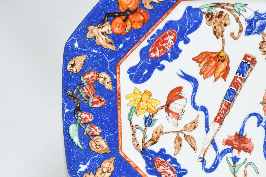 Hermes Pierres d'Orient et d'Occident Dinner Plate 26.5 cm porcelain blue 10.5"