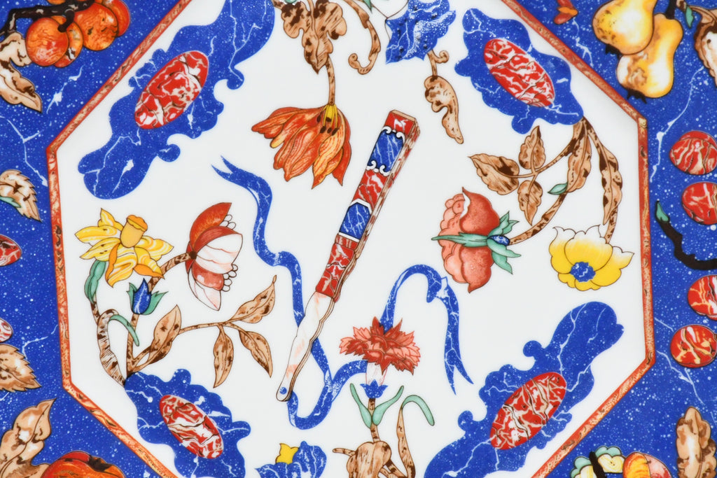 Hermes Pierres d'Orient et d'Occident Dinner Plate 26.5 cm porcelain blue 10.5"