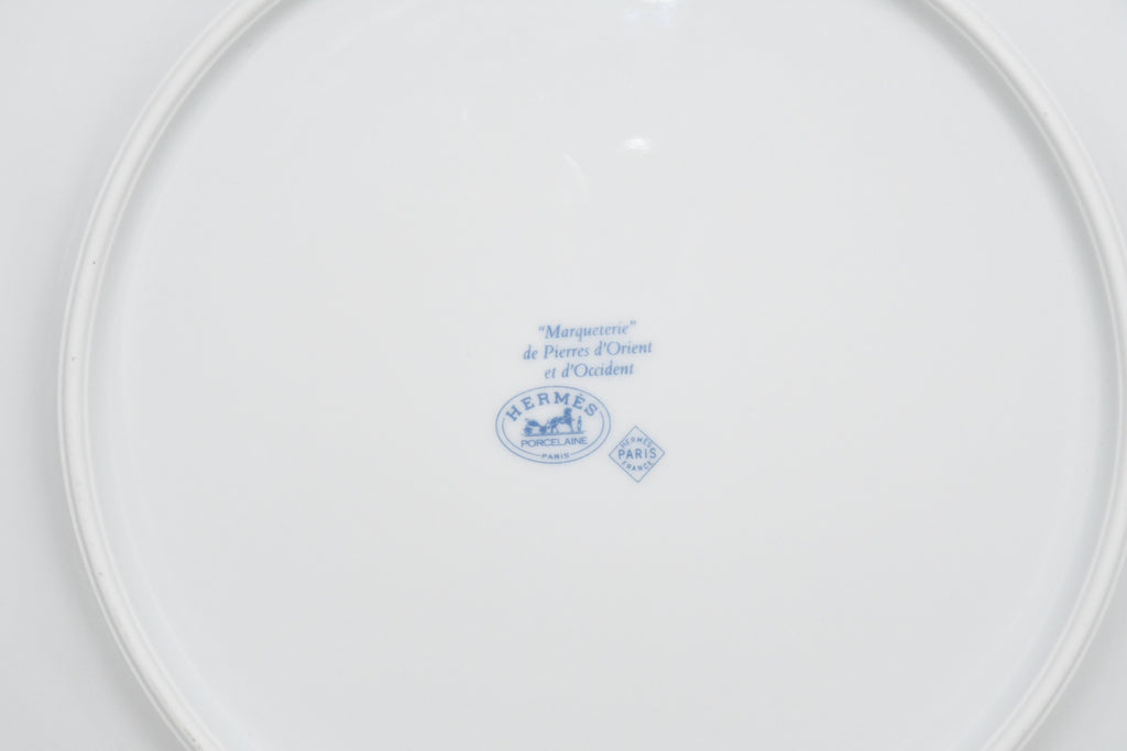 Hermes Pierres d'Orient et d'Occident Dinner Plate 26.5 cm porcelain white 10.5"