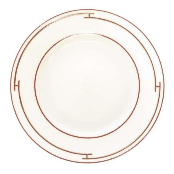 Hermes Rhythm Dessert Plate 22 cm red porcelain dinner 8.75"
