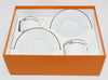 Hermes Rhythm Tea Cup and Saucer 2 set red porcelain coffee white