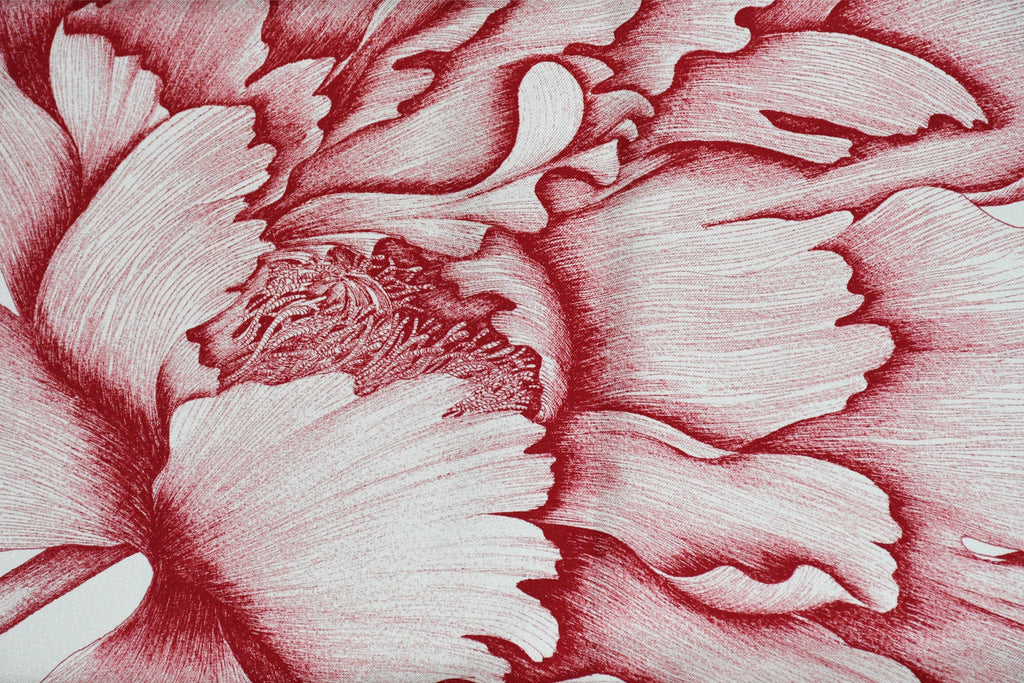 Hermes Scarf A l'Ombre des Pivoines 90 cm silk white orange Carre shadow flower