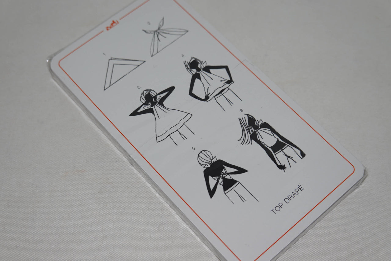 Hermes Scarf Accessory Knotting Cards No. 0 Tying How To Sealed