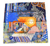 Hermes Scarf Acte III Scene I La Clairiere 90 cm silk blue orange Carre sun 35"