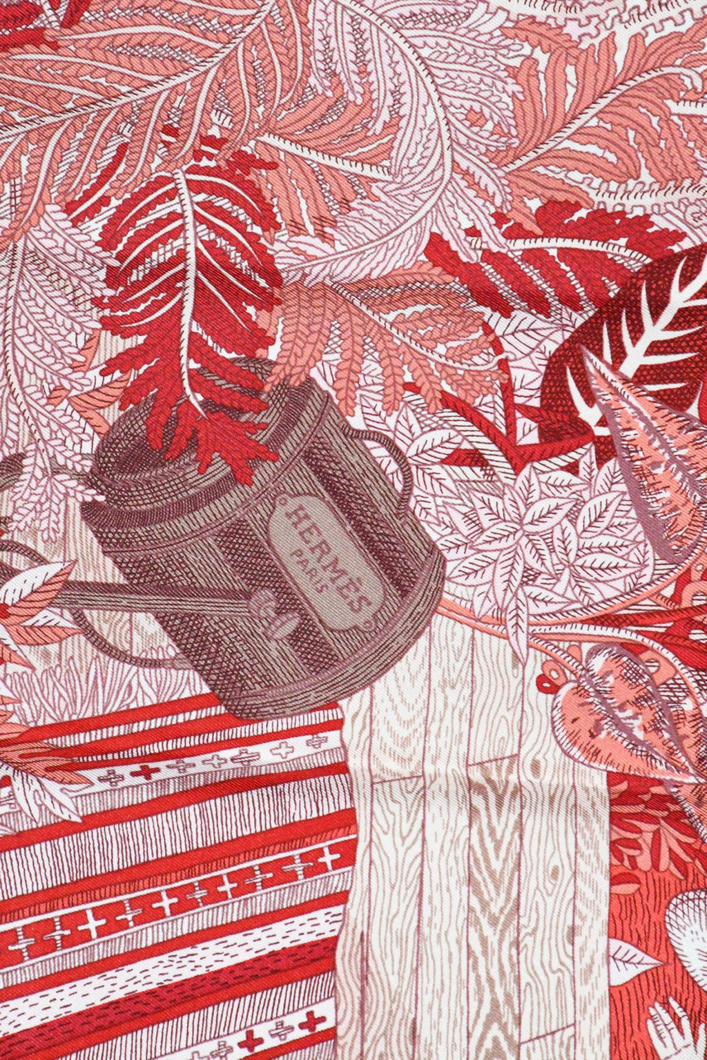 Hermes Scarf Acte III Scene I La Clairiere 90 cm silk red Carre sun 35"