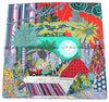 Hermes Scarf Acte III Scene I La Clairiere 90 cm silk red green Carre sun 35"