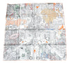 Hermes Scarf Animapolis 90 cm silk white orange Carre animal cheetah 35"