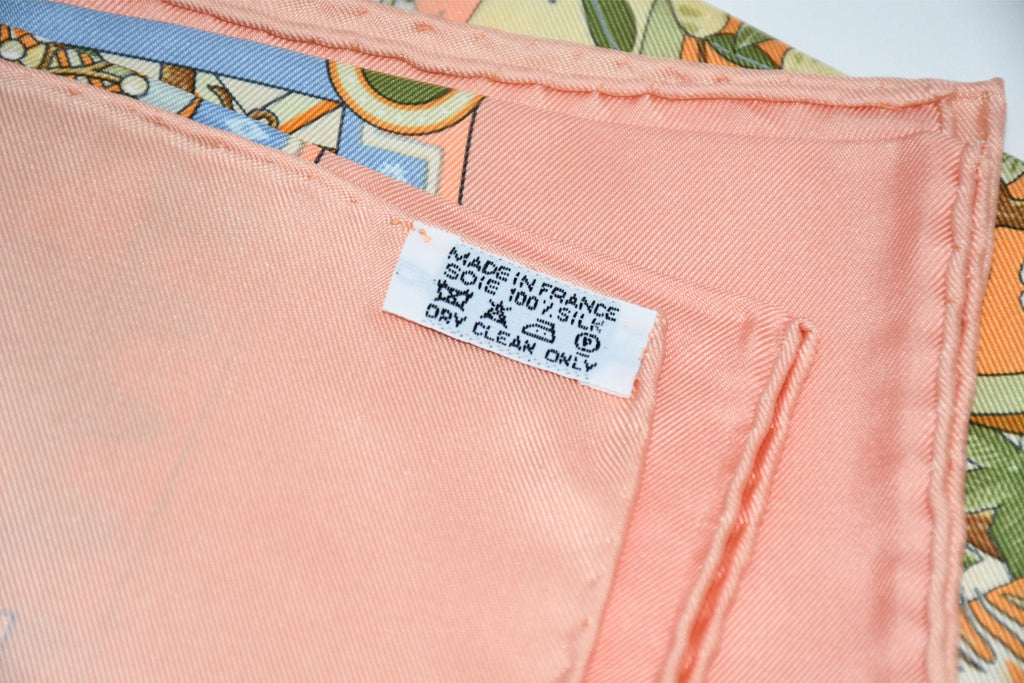 Hermes Scarf Axis Mundi 90 cm silk pink Carre world tree 35" AU22