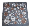 Hermes Scarf Bal De Bulles 90 cm silk gray brown Carre soap bubble ball 35"